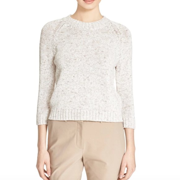 Theory Sweaters - Theory Serino Marled Knit Sweater 3/4 Sleeve